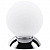 813914*** (MT5092-1CR)  Настольная лампа GLOBO 1х40W  E14 chrome/white (в комплекте)