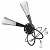 711627*** (SB1105/2L)  Бра AEREO 2х25W G9 BLACK (в комплекте)