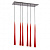 807062*** (MD1220B-6R) Подвес PUNTO 6x25W G9 red (в комплекте)