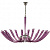 895268*** (MD8158-26) Люстра 3 КОР!!! TROFEO LED 26х6W(Led) G9 PURPLE (в комплекте)