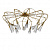 711122*** (SX1105/12 K)  Люстра AEREO 12х25W G9 GOLD (в комплекте)