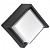 382274 Светильник PALETTO QUAD LED 15W 550LM 180G ЧЕРНЫЙ 4000K IP54 (в комплекте)